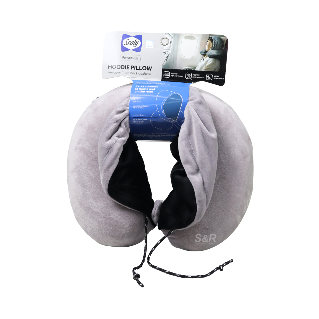 Sealy Hoodie Pillow Memory Foam Neck Cushion
